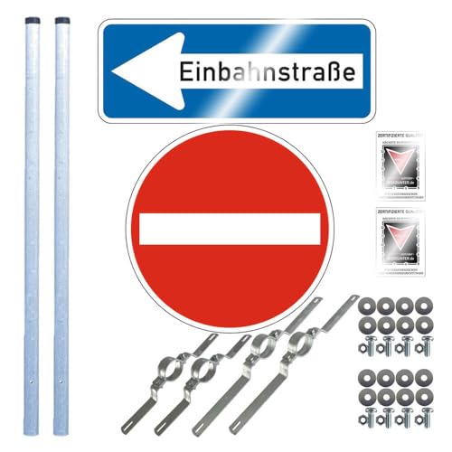 TMS PRO SHOP Komplett-Set Einfahrt: Einfahrt verboten, Einbahnstraße links zum Einbetonieren, Art.-Nr. 607304 von TMS Pro Shop