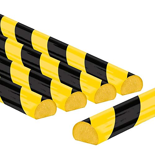 TMS PRO SHOP TMS Flächenschutzprofil Typ C, selbstklebend, gelb/schwarz, 1 m, 5 Stück, Art.-Nr. 60635 von TMS Pro Shop