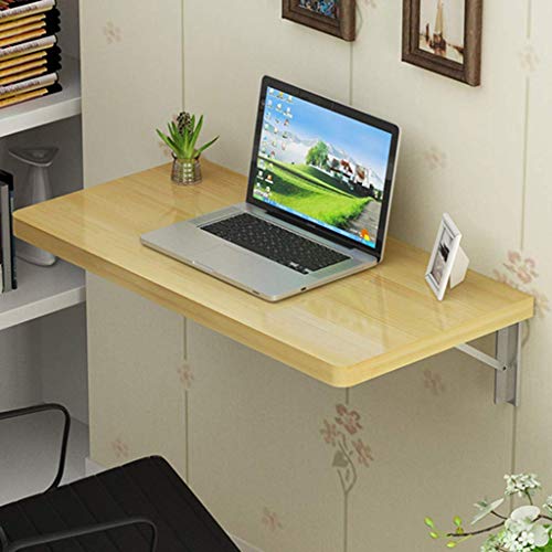 TOAWEM Klappbarer wandmontierter Drop-Leaf-Tisch, Laptop-Schreibtisch, Haushalts-Holzklapptisch, kleine Wohnung, Wandbehangtisch, Wandkinder-Lernschreibtisch von TOAWEM