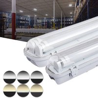 Led Feuchtraumleuchte IP65 Wasserdicht Nassraumleuchte Deckenleuchte Wannenleuchte Keller Tageslicht 18W 120cm Einzelrohr Neutralweiß - Tolletour von TOLLETOUR