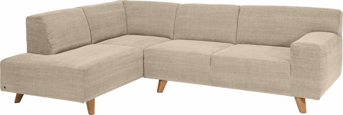 TOM TAILOR HOME Ecksofa NORDIC PURE, mit Ottomane, im Retrolook, Füße Buche natur von TOM TAILOR HOME