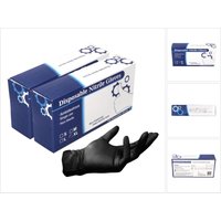 Nitril Einweg Handschuhe in Spenderbox Schwarz / Black 200 Stück Größe XL / Extra Large - nicht Steril von TOOLBROTHERS