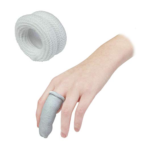 TOOLSTAR 10 Stück Fingerverbände, Erste-Hilfe-Bandage, Finger-Bobs, Kinderbetten, Kumpelverband, 15 x 600 mm, zur Verwendung unter einem Fingerbett, Weiß (10 Stück) von TOOLSTAR