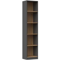 Cdf Bücherregal R40 Farbe: Anthrazit - Eiche Artisan Breite: 40 Zentimeter Für Wohnzimmer, Büro und Arbeitszimmer Regal für Bücher und Spielzeug von TOPESHOP