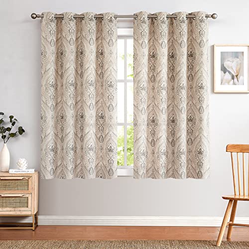 TOPICK Blickdicht Vorhänge Wärmeisoliert Verdunkelungsvorhang mit Ösen Blumen Muster Vintage Leinenoptik Gardine Lichtdicht Thermovorhang für Wohnzimmer Schlafzimmer 2 Stück 130x175cm(BxH) Taupe TOPICK Blickdicht Vorhänge Wärmeisoliert Verdunkelungsvorhang mit Ösen Blumen Muster Vintage Leinenoptik Gardine Lichtdicht Thermovorhang für Wohnzimmer Schlafzimmer 2 Stück 130x175cm(BxH) Taupe von TOPICK