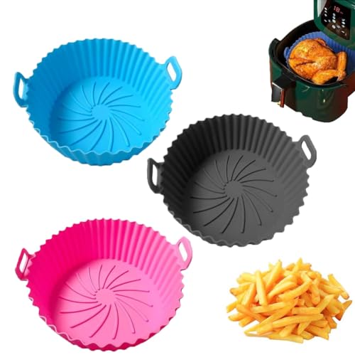 TOPZFL 3pcs Silikonform für Heißluftfritteuse,Air Fryer Silikon Pot Liners,Heißluftfritteuse Backform anstelle Airfryer Backpapier Pergamentpapier,für Air Fryer Ofen Mikrowelle TOPZFL 3pcs Silikonform für Heißluftfritteuse,Air Fryer Silikon Pot Liners,Heißluftfritteuse Backform anstelle Airfryer Backpapier Pergamentpapier,für Air Fryer Ofen Mikrowelle von TOPZFL