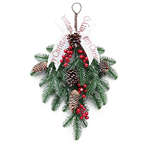 Weihnachtstür Hängende Kranz Künstliche Frucht Kiefer Ornament Wanddekoration Für Weihnachten von TOSSPER