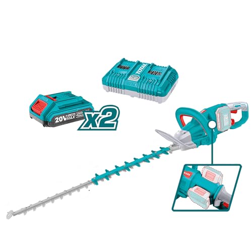 TOTAL - Brushless Motor Akku-Heckenschere, 40V langlebiger Akku, Inklusive 2 Akkus und Doppelschnellladegerät, Leicht, bequem zu benutzen: Drehbarer Griff, Präziser Schnitt: 650 mm Klingen TOTAL - Brushless Motor Akku-Heckenschere, 40V langlebiger Akku, Inklusive 2 Akkus und Doppelschnellladegerät, Leicht, bequem zu benutzen: Drehbarer Griff, Präziser Schnitt: 650 mm Klingen von TOTAL