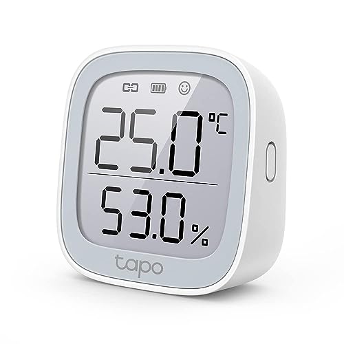 Tapo TP-Link T315 Smart Home Temperatur und Luftfeuchtigkeitsmesser,digitales Thermo-Hygrometer Innen, Raumthermometer mit 2.7'' E-Ink Display, Hochpräzisionssensor, Hub erforderlich von Tapo