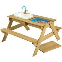 Holz Spieltisch & Matschtisch Nashorn inkl. Waschbecken Natur 89x94x71 cm - Tp Toys von TP Toys
