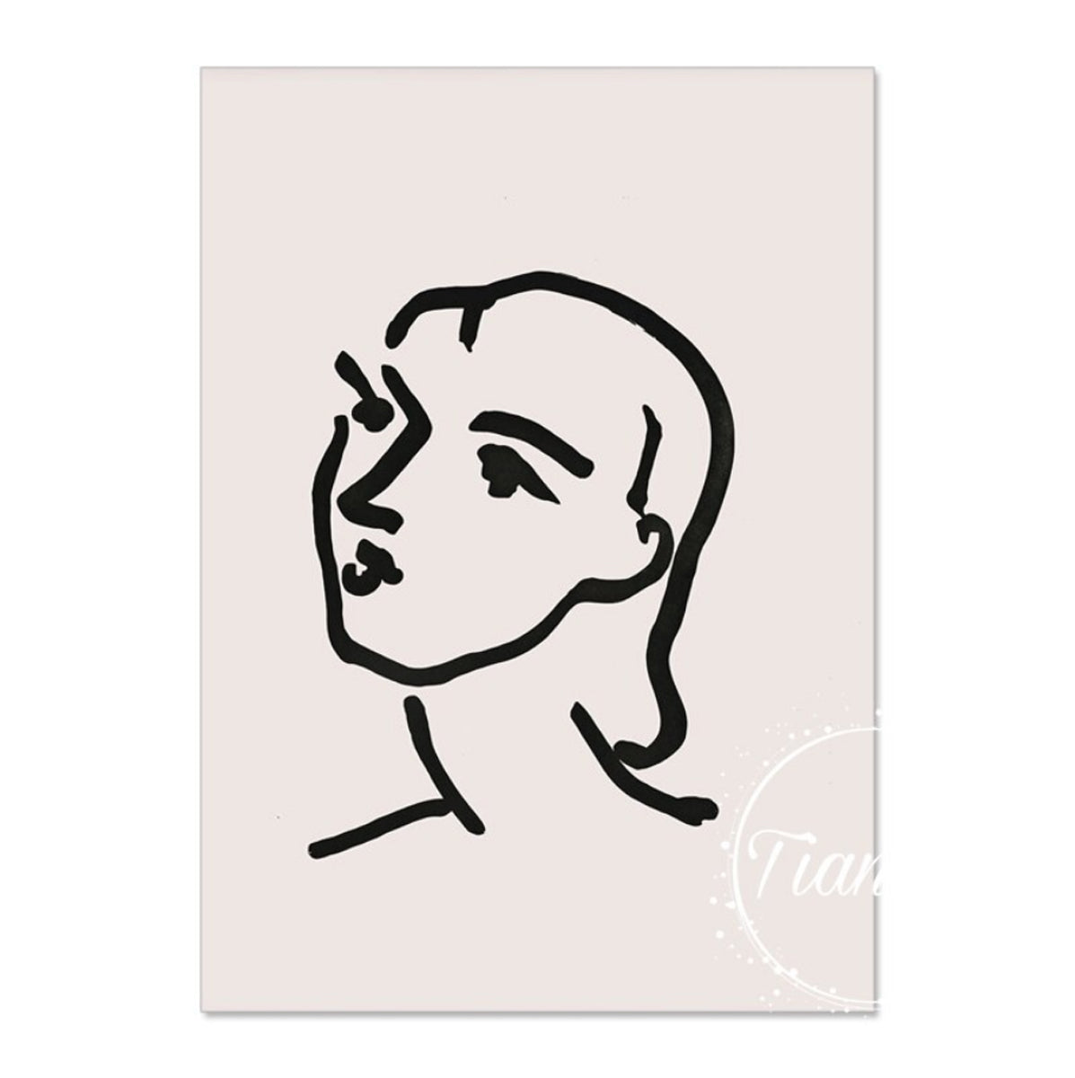 TPFLiving Poster Leinwand / Abstrakte Frauenmotive von Henri Matisse, Farbe / Verschiedene Größen - OHNE Rahmen - Modell TX2117B - 20x25cm von TPFLiving
