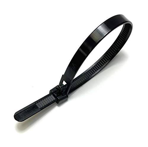 Kabelbinder Wiederlösbar, Canwn Nylon Praktische Kabelbinder Flexibel Kabel-Verbinder Slipknot-Bänder für Kabelmanagement 10 Stück ( Schwarz )7,2mmx150mm von TR