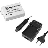 Trade-shop - angebot im set: Kamera Li-Ion Akku 1300mAh + Akku Ladegerät mit kfz Adapter ersetzt Canon LP-E8 LPE8 LP-E-8 LPE-8 für Canon eos 550D von TRADE-SHOP