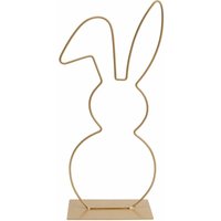 TrendLine Dekofigur Hase Metall 29,5 cm gold Figur von TRENDLINE