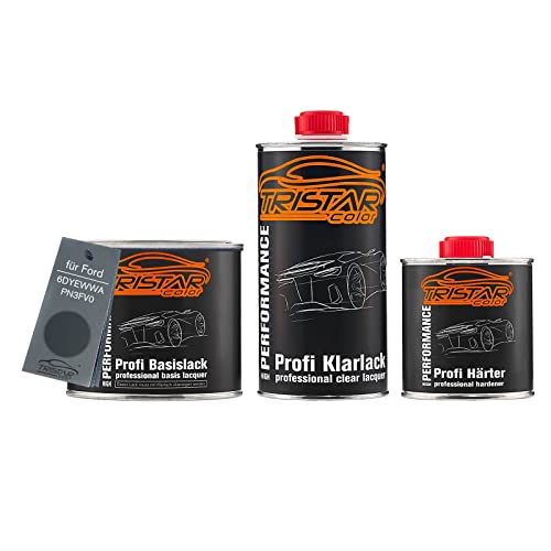 TRISTARcolor Autolack Set Dose spritzfertig für Ford 6DYEWWA / PN3FV0 Sea Grey Metallic/Royalgrau Metallic Basislack + 2K Klarlack 1,25L von TRISTARcolor
