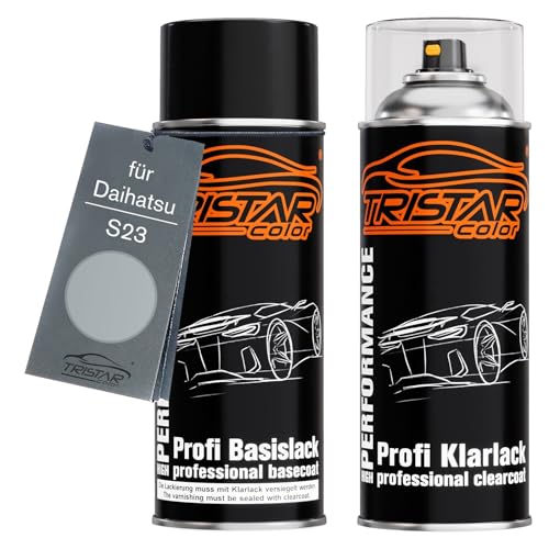 TRISTARcolor Autolack Spraydosen Set für Daihatsu S23 Bluish Silver Metallic Basislack Klarlack Sprühdose 400ml TRISTARcolor Autolack Spraydosen Set für Daihatsu S23 Bluish Silver Metallic Basislack Klarlack Sprühdose 400ml von TRISTARcolor