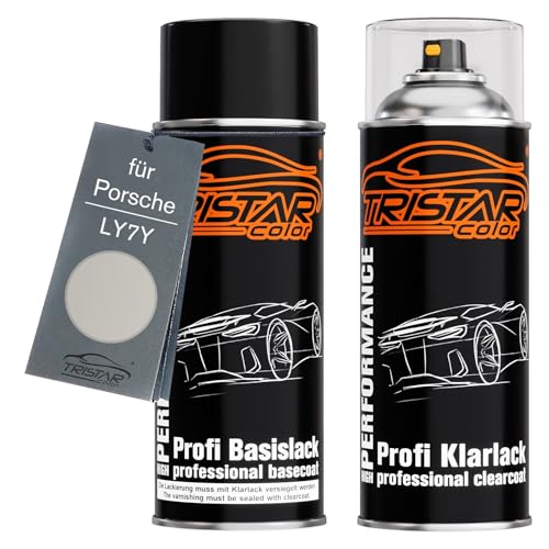 TRISTARcolor Autolack Spraydosen Set für Porsche LY7Y Zermattsilber Metallic/Zermatt Silver Metallic Basislack Klarlack Sprühdose 400ml TRISTARcolor Autolack Spraydosen Set für Porsche LY7Y Zermattsilber Metallic/Zermatt Silver Metallic Basislack Klarlack Sprühdose 400ml von TRISTARcolor