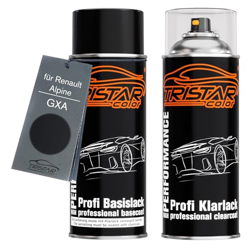 TRISTARcolor Autolack Spraydosen Set für Renault/Alpine GXA Noir D' Ivoire Metallic/Black Metallic Basislack Klarlack Sprühdose 400ml TRISTARcolor Autolack Spraydosen Set für Renault/Alpine GXA Noir D' Ivoire Metallic/Black Metallic Basislack Klarlack Sprühdose 400ml von TRISTARcolor
