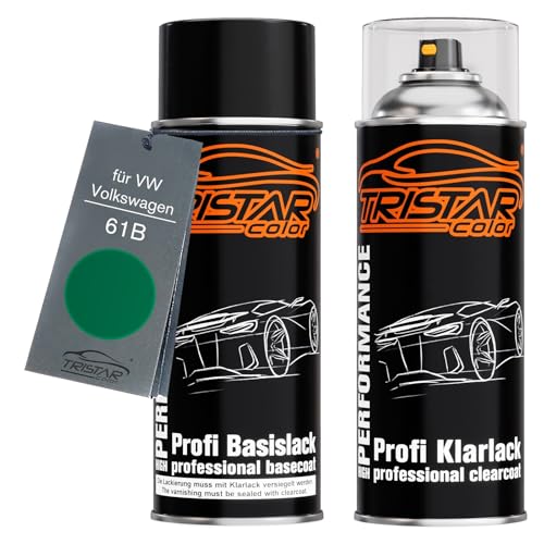 TRISTARcolor Autolack Spraydosen Set für VW/Volkswagen 61B Sumatragrün Basislack Klarlack Sprühdose 400ml TRISTARcolor Autolack Spraydosen Set für VW/Volkswagen 61B Sumatragrün Basislack Klarlack Sprühdose 400ml von TRISTARcolor