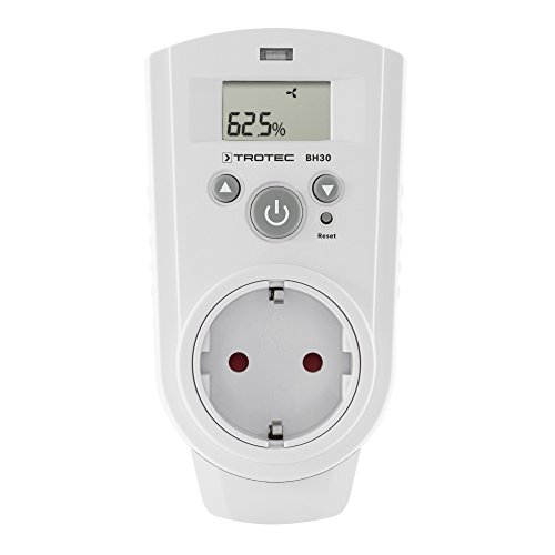 TROTEC BH30 Steckdosen-Hygrostat Steckdose Feuchteregler Hygrometer Controller Luftfeuchte regulieren Luftentfeuchter Luftbefeuchter 20% und 90% r.F. Weiß von TROTEC