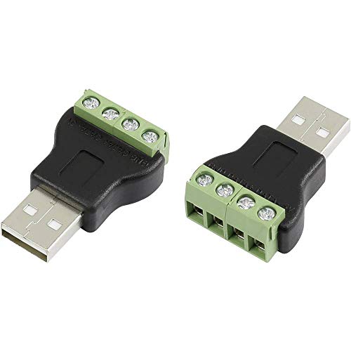TRU Components USB-Steckverbinder mit Schraubanschluss Stecker, gerade LT-USB4M USB-Stecker Typ A 15 von TRU Components