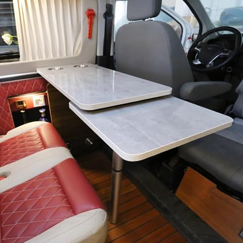 TRUNXUCL Wandklapptisch mit Kleiner Drehbarer Tischplatte, Wandtisch Klappbar mit Maximaler Tragkraft von 40 Kg für Wohnmobile, Camping Picknick im Freien von TRUNXUCL