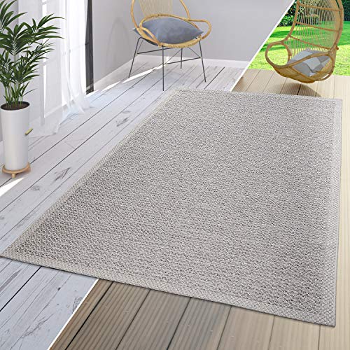 TT Home Teppich Für In- & Outdoor Balkon Küchenteppich Im Modernen Gewellten Design, Farbe: Natur, Größe:160x220 cm von TT Home