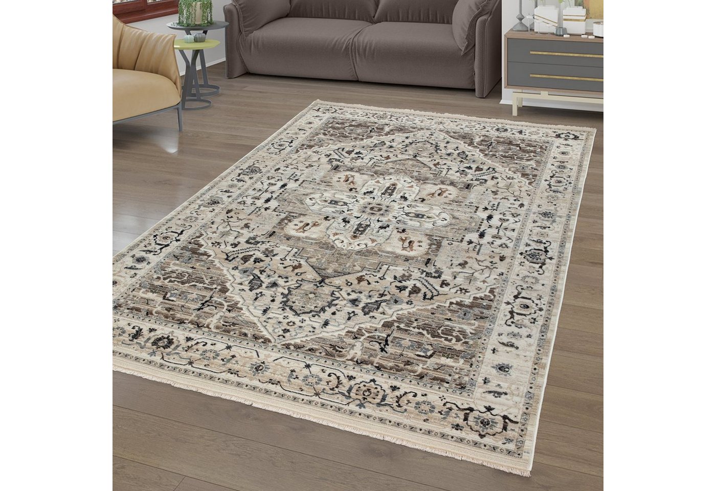 Teppich Wohnzimmer Teppich Kurzflor Marokkanisches Design, TT Home, Läufer, Höhe: 11 mm von TT Home