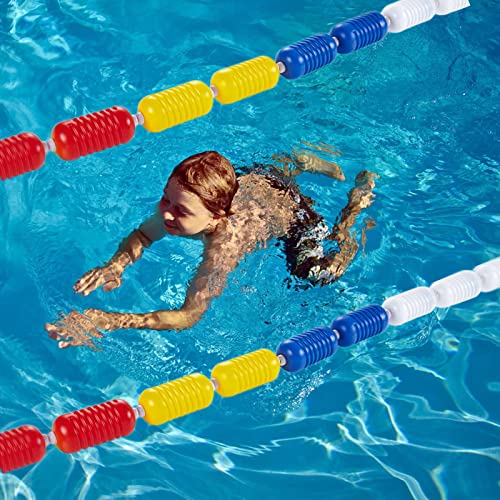 TUOYIBO Pool-Trennwand für tiefes/flaches Ende, 1–10 m schweres Schwimmseil und Schwimmleinen-Set, Sicherheitsboje, Schwimmleine, für Einfahrten und Schwimmbereiche (Farbe: Stahldrahtseil-Stil, Größ von TUOYIBO
