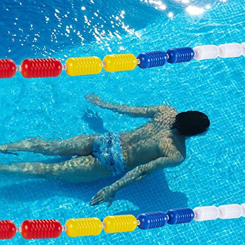 TUOYIBO Sicherheits-Trennseil für Schwimmbäder, 1, 2, 5, 7, 9, 10 m Lange schwimmende Seilleine, zum Trennen von Einfahrten/gefährlichen Bereichen (Farbe: Nylonseil-Stil, Größe: 1 m/3,3 Fuß) von TUOYIBO