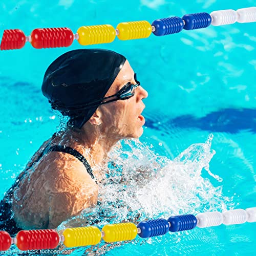 TUOYIBO Sicherheitszubehör für Schwimmbäder – Schwimmseile für Schwimmbäder, spiralförmige schwimmende Sicherheitsabtrennung für Flache Enden von Schwimmbädern, Farbe: Stahl von TUOYIBO