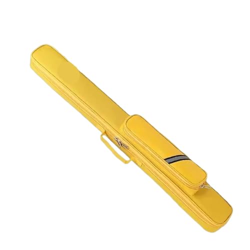 TYNXK Billardqueue-Taschen Billard Pool Queue Stick Fall Verstellbarer Schultergurt Leicht Mit Reißverschluss for Reise 1/2 Billard Stick Stange Billard Queue Tasche(Yellow) von TYNXK