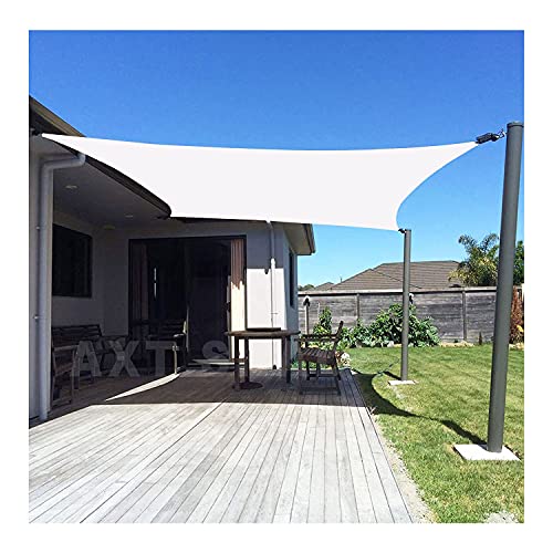 Sonnensegel, rechteckig, 3 x 6 m, für Garten und Balkon, wasserabweisend, 98% UV-Schutz, Markisen, 300D Polyester, Schattentuch mit kostenlosem Seil für Partys auf der Terrasse im Freien, w von TZUFA