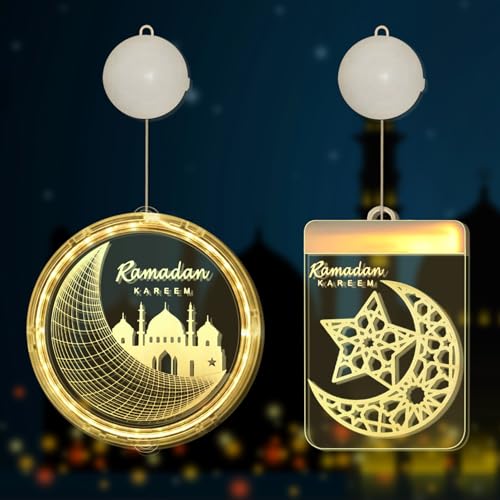 TaimeiMao Eid Ramadan Dekorative Fee Licht,Mond und Stern Islam Mubarak Dekoration,LED Muslim Ramadan Lichter,Eid Mubarak Nachtlicht,Islamische Muslimische Party Hintergrund Wand Neuheit Lichter von TaimeiMao