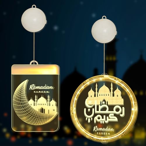 TaimeiMao Eid Ramadan Dekorative Fee Licht,Mond und Stern Islam Mubarak Dekoration,LED Muslim Ramadan Lichter,Eid Mubarak Nachtlicht,Islamische Muslimische Party Hintergrund Wand Neuheit Lichter von TaimeiMao