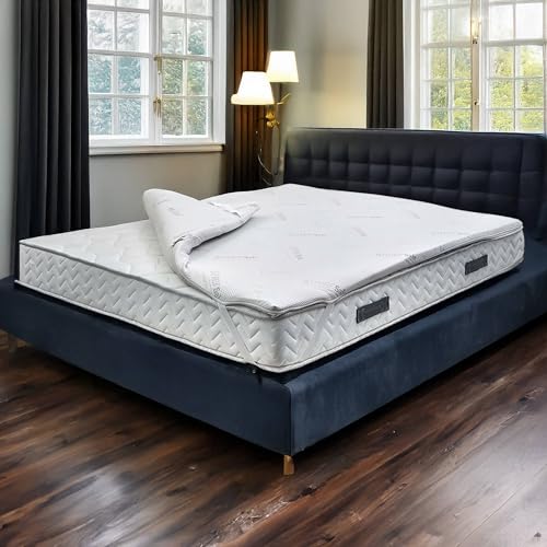 Talamo Italia - Toro Doppel-Topper, Übermatratze zur Verbesserung der Körperhaltung, Memory-Schaum-Topper, hypoallergener und atmungsaktiver Topper, 100 % Made in Italy, 140 x 200 x 5 cm Talamo Italia - Toro Doppel-Topper, Übermatratze zur Verbesserung der Körperhaltung, Memory-Schaum-Topper, hypoallergener und atmungsaktiver Topper, 100 % Made in Italy, 140 x 200 x 5 cm von Talamo Italia