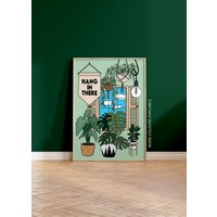 Hauspflanzen Inneneinrichtung Kunstdruck | A5 A4 A3 Ungerahmte Kunst Poster Wohndekor Wandbild Illustration Pflanzenliebe Fenster von TalkAndTell