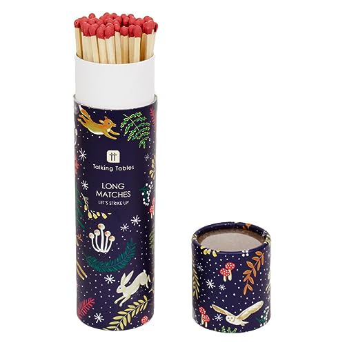 Extra-Long Matches in Beautiful Tube-Shaped Gift Box, Striking Winter Wonder Design, Light Your Candles in Style, ideal to Bring Out at Christmas or to use at Any time of The Year - 50 Pack. von Talking Tables