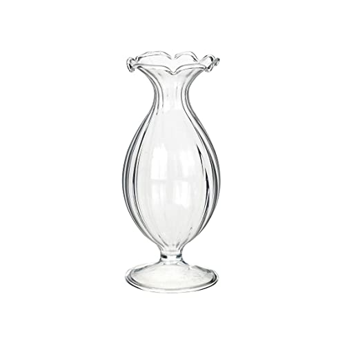 Clear Glass Bud Vase for Flowers Height 12cm | Tapered Neck for Home Décor, Windowsill, Gift for Her or Him, Wedding Centrepieces for Table Decorations, Made By Talking Tables von Talking Tables