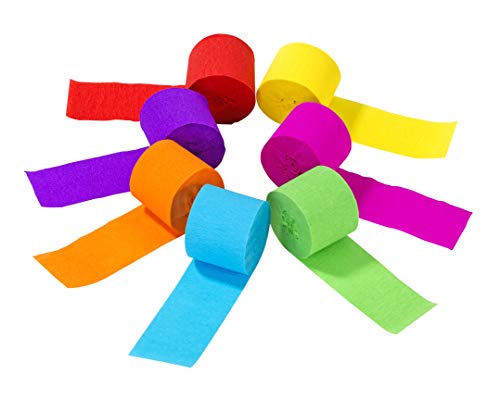 Talking Tables RAIN-STREAMER Regenbogen Papier Luftschlangen (7Pk), Paper, Verschiedene Farben von Talking Tables