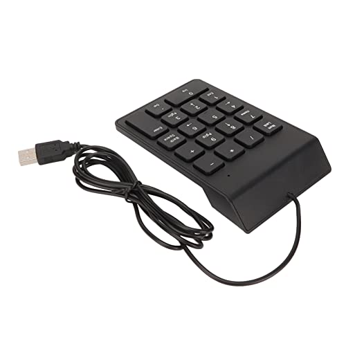 Kabelgebundener USB-Nummernblock mit 18 Tasten,USB Plug-and-Play, Ergonomischer Laptop-Nummernblock mit 4,2-Fuß-Kabel, Finanzbuchhaltungstastatur für PC-Laptop-Desktop (1 von Tangxi