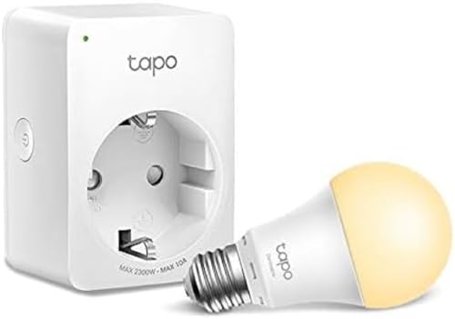 TP-Link Tapo Smart WLAN Steckdose Tapo P110 mit Energieverbrauchskontrolle, Smart Home Alexa Steckdose, funktioniert mit Alexa, Google Home, Sprachsteuerung, Fernzugriff, Kein Hub notwendig, Mini von Tapo