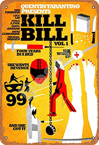 Besim Kill Bill Film Film Film Classic Vintage Metall-Blechschilder für Cafe Pub Küche Street Home Retro Wanddekoration von Tarika