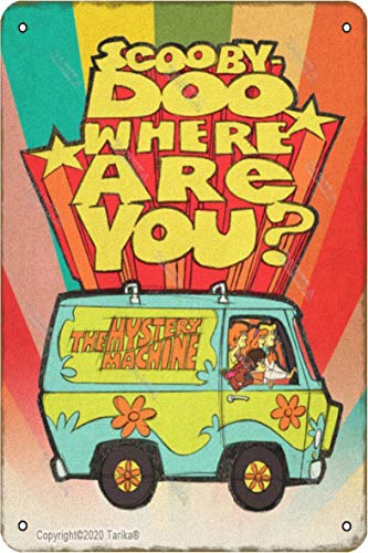 Scooby Doo Where Are You? Blechschild im Retro-Look, 20 x 30 cm, Dekoration für Zuhause, Küche, Badezimmer, Bauernhof, Garten, Garage, inspirierende Zitate von Tarika