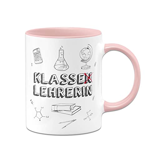 Tassenbrennerei Tasse - Klasse Lehrerin - Kaffeetasse lustig mit Spruch als Geschenk für Klassenlehrerin - Abschiedsgeschenk zum Abschied (Lehrerin, Rosa) von Tassenbrennerei