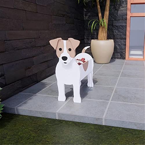 Tauzveok Pflanze Holz blumenkübel,Hund blumentopf, pflanzgefäße für draussen deko, für gartendeko, Kakteen, Büro, Perfekte Geschenkidee blumentöpfe,Jack Russell von Tauzveok