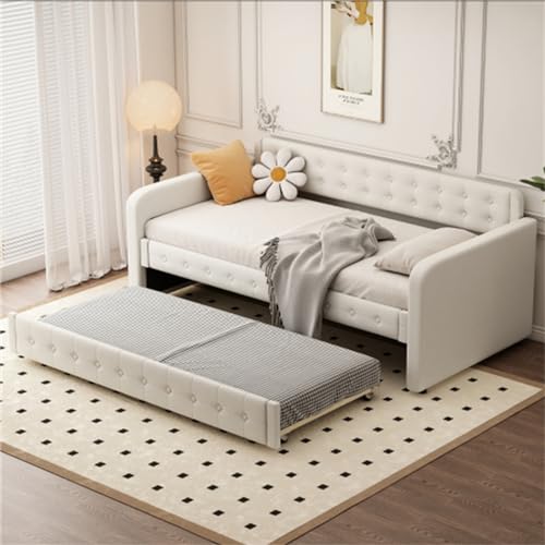 Tcewhhy Sofabett 90x200 cm Tagesbett Mit Ausziehbares Rollbett Großer Stauraum Schlafsofa Jugendbett Für Erwachsene Jugendliche Gästebett Für Schlafzimmer Gästezimmer Hellbeige Tcewhhy Sofabett 90x200 cm Tagesbett Mit Ausziehbares Rollbett Großer Stauraum Schlafsofa Jugendbett Für Erwachsene Jugendliche Gästebett Für Schlafzimmer Gästezimmer Hellbeige von Tcewhhy
