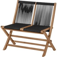 Tchibo - Klappbare Gartenbank mit Textilgeflecht - 90x56x87cm - schwarz - Akazienholz / Stahl / Polypropylen Tchibo - Klappbare Gartenbank mit Textilgeflecht - 90x56x87cm - schwarz - Akazienholz / Stahl / Polypropylen von Tchibo