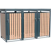 Tchibo - Mülltonnenbox mit Blumenkasten - 200x84x124cm - anthrazit - Stahl Tchibo - Mülltonnenbox mit Blumenkasten - 200x84x124cm - anthrazit - Stahl von Tchibo