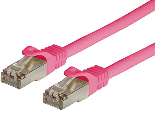 TECHLY Professional 027156 Netzwerkkabel Patchkabel CCA geschirmt Cat. 6 Rosa F/UTP 2 m Bulk Rosa von Techly